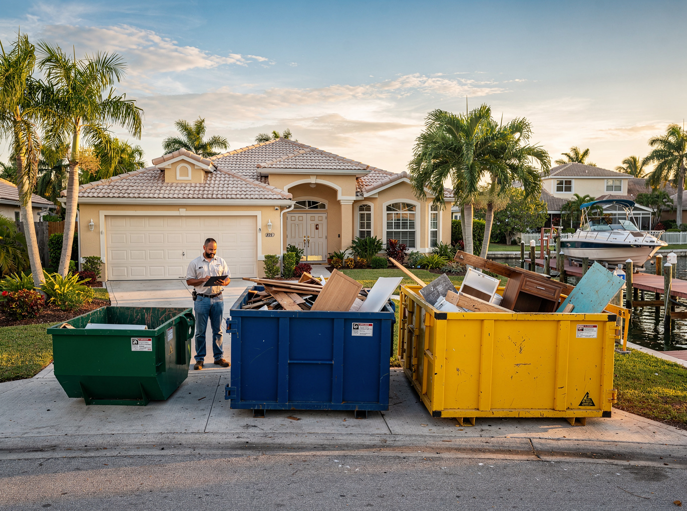 Choosing Dumpster Size For Canal-Front Renovations In Cape Coral